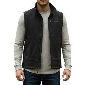 Patagonia Soft-Shell Fleece Lined Vest XL Black